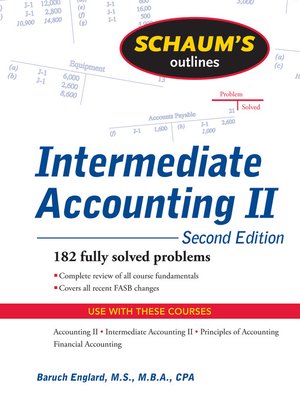 Schaums Outline of Intermediate Accounting II - ebook